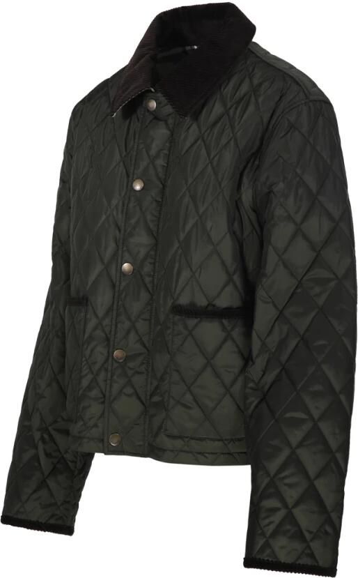 Burberry Mantel Diamond Gewatteerde Jas Corduroy Kraag 80455511 - Foto 4