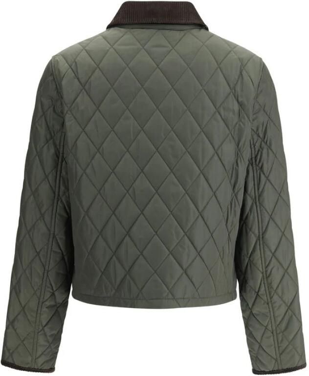 Burberry Mantel Diamond Gewatteerde Jas Corduroy Kraag 80455511 - Foto 2