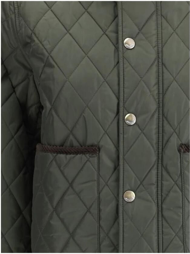 Burberry Mantel Diamond Gewatteerde Jas Corduroy Kraag 80455511