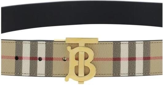Burberry Goudverguld riem met iconisch patroon Multicolor Heren