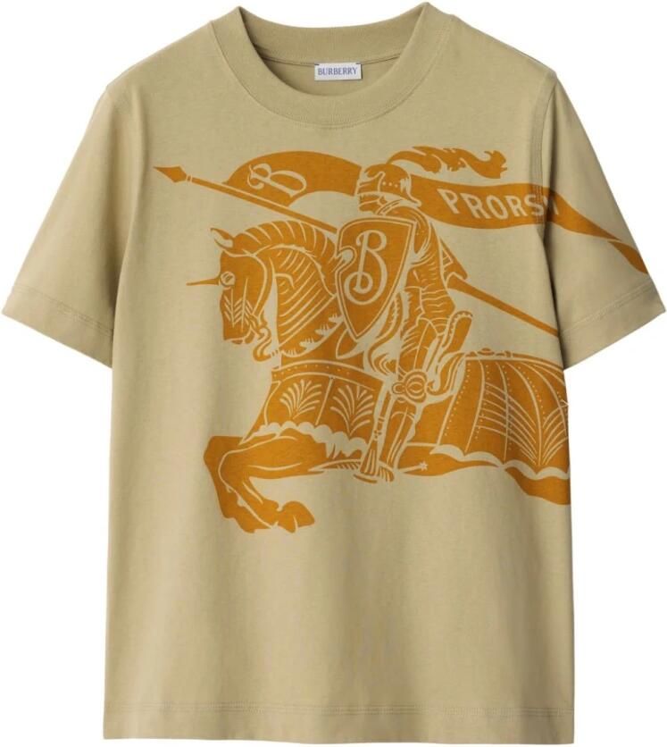 Burberry Overhemd Katoenen T-shirt met iconisch logo en monochroom patroon - Foto 4