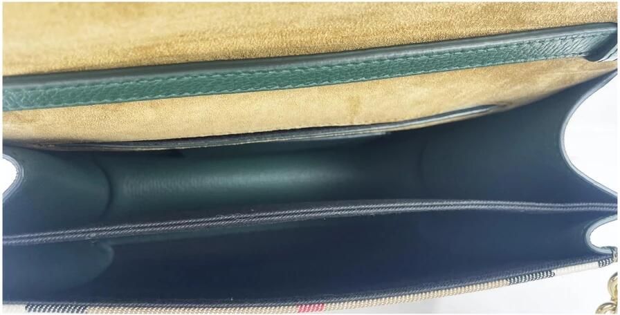 Burberry Vintage Green House Check Crossbody Tas Multicolor Dames - Foto 3