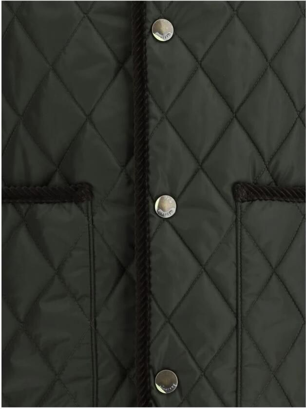 Burberry Contrasterende Trim Volledige Rits Donsvest Green Heren - Foto 2