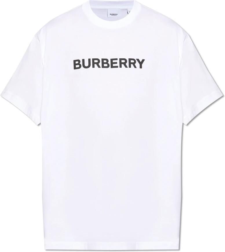 Burberry Witte T-shirts en Polos met 98% Katoen 2% Elastan White Heren
