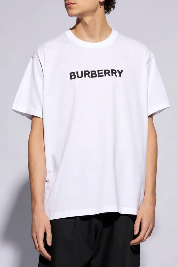 Burberry Witte T-shirts en Polos met 98% Katoen 2% Elastan White Heren - Foto 5
