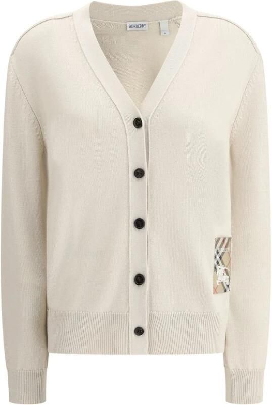Burberry Iconische Logo Cardigan met V-hals Beige Dames - Foto 9