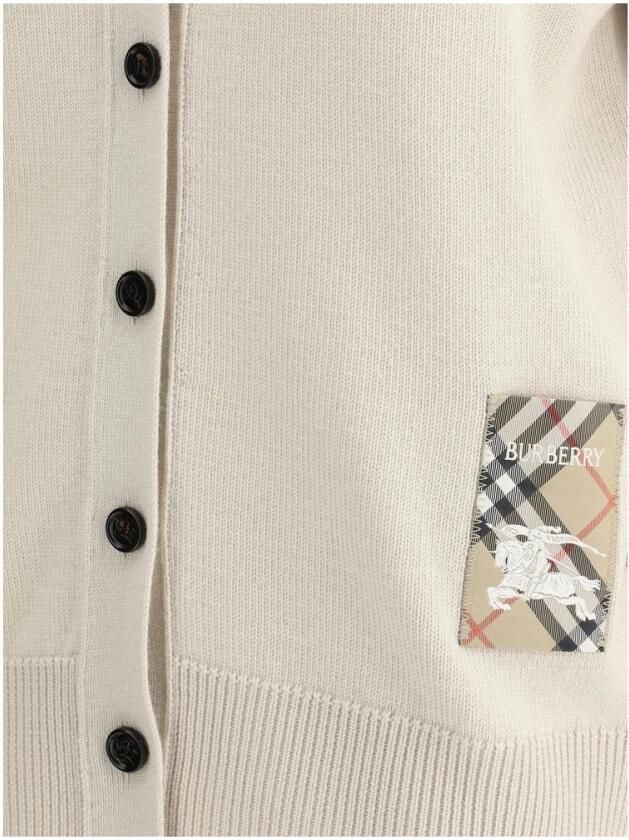 Burberry Iconische Logo Cardigan met V-hals Beige Dames - Foto 8