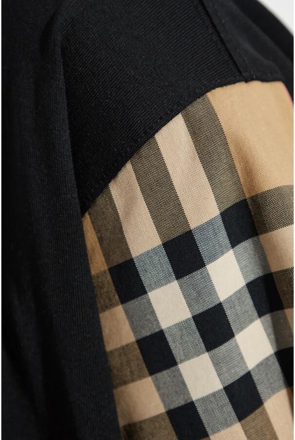 Burberry Casual katoenen T-shirt met elegante afwerking Black Dames