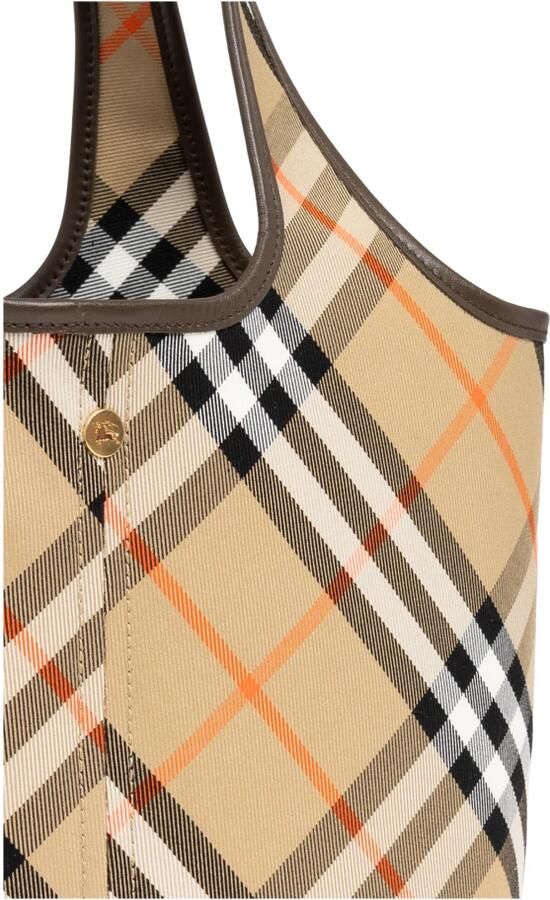 Burberry Schouder Tote Tas met Leren Afwerking en Verwijderbare Pouch Beige Dames - Foto 10