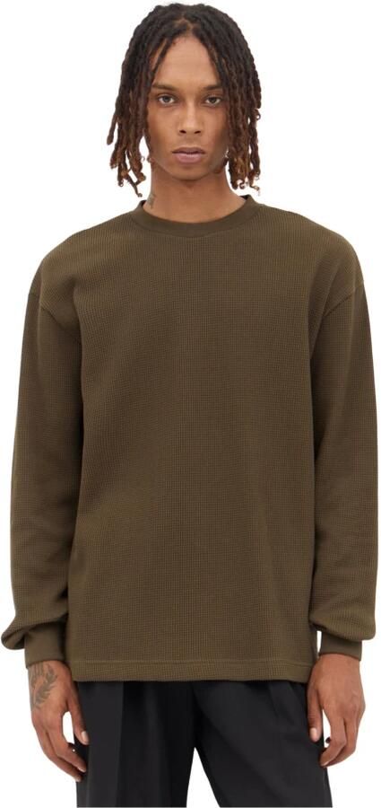 Burberry Katoenen Wafelgebreide Longsleeve Top Brown Heren - Foto 5