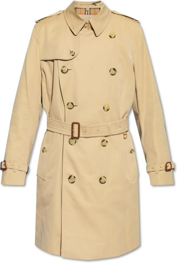 Burberry Klassieke Double-Breasted Katoenen Jas met Riem Beige Heren - Foto 8