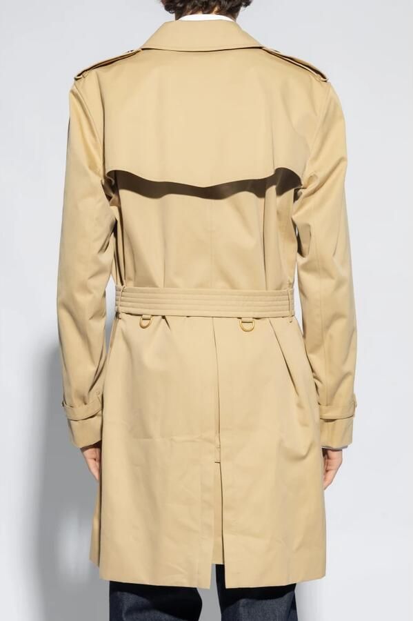 Burberry Klassieke Double-Breasted Katoenen Jas met Riem Beige Heren - Foto 6