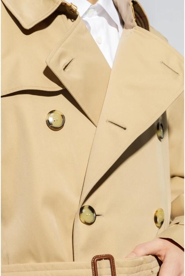 Burberry Klassieke Double-Breasted Katoenen Jas met Riem Beige Heren - Foto 3