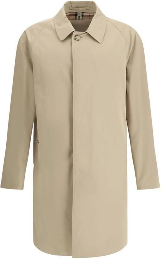 Burberry Klassieke Katoenen Knoopjas met Check Voering Beige Heren - Foto 2