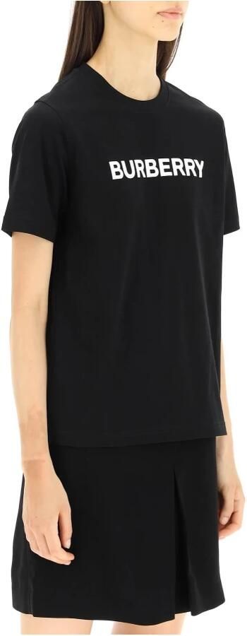 Burberry Zwarte T-shirts en Polos met Logo Print Black Dames - Foto 2
