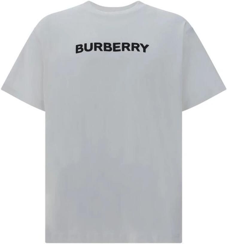 Burberry Witte T-shirts en Polos met 98% Katoen 2% Elastan White Heren - Foto 2