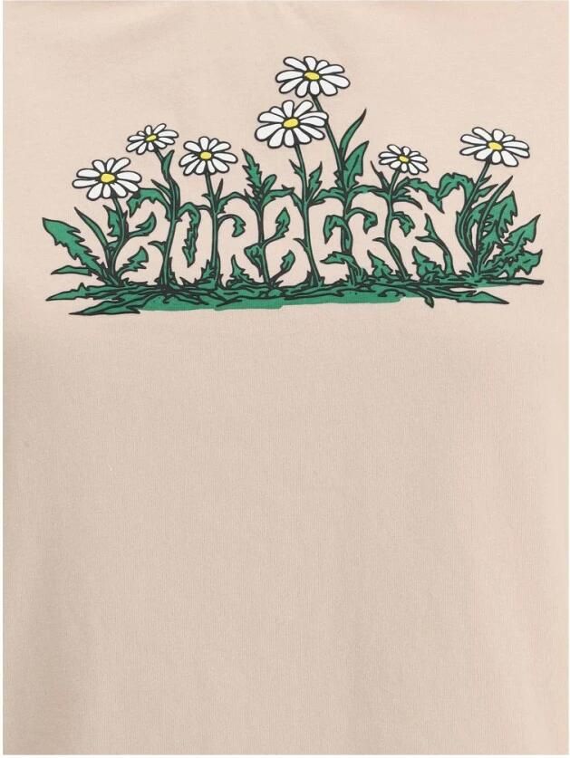 Burberry Overhemd Flower Graphic T-shirt met korte mouwen en ronde hals - Foto 5