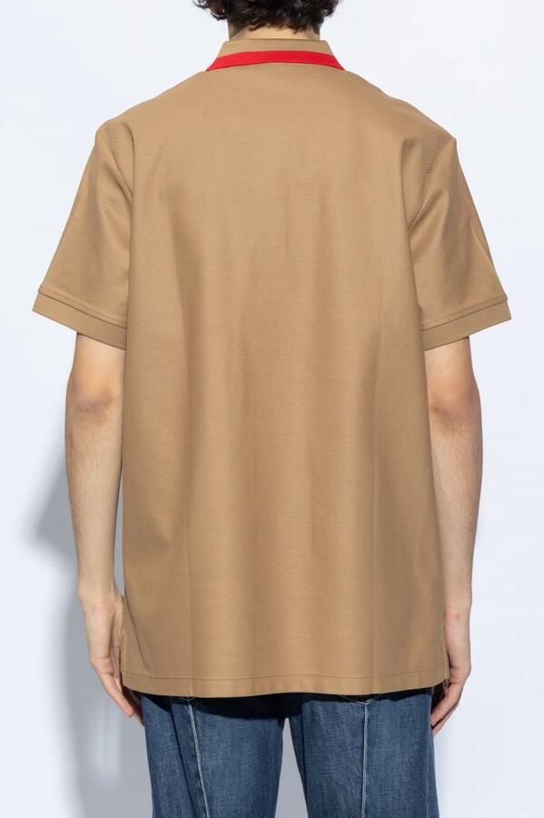 Burberry Katoenen Polo Shirt met Ribboorden Beige Heren - Foto 5