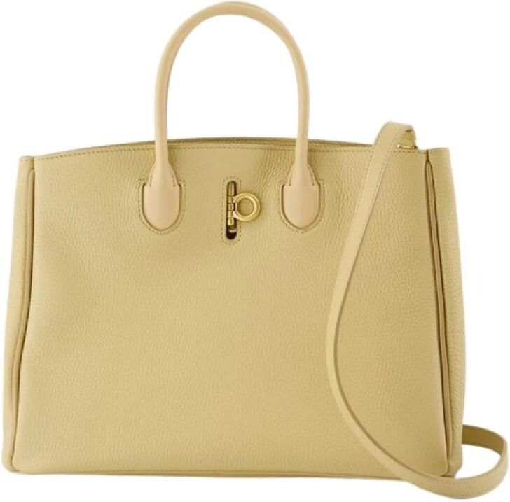 Burberry Totes & shoppers Small Rocking Horse Shopper Bag Leather Beige in bruin