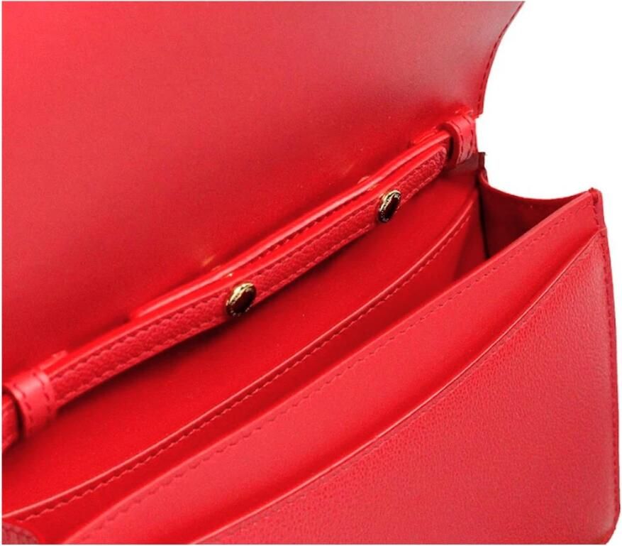 Burberry Rode geëmbosseerde crossbodytas van glad leer Multicolor Dames