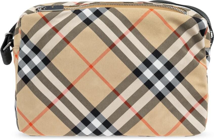 Burberry Geruite Crossbody Tas met Ruiterontwerp Beige Heren - Foto 5
