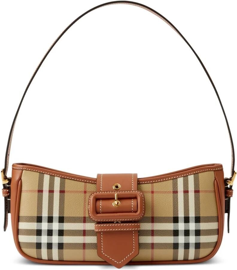 Burberry Hobo bags Sling Purse Synthetic Leather Briar Brown in bruin