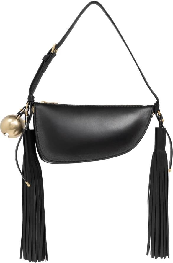 Burberry Hobo bags Mini Shield Sling Shoulder Bag Leather Black in zwart
