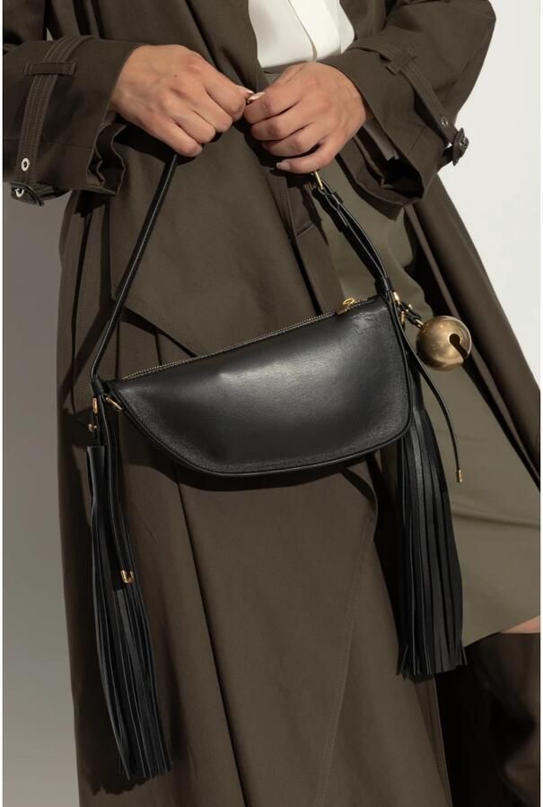 Burberry Hobo bags Mini Shield Sling Shoulder Bag Leather Black in zwart - Foto 4