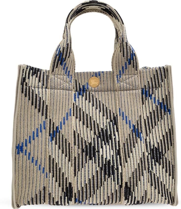 Burberry Handtas Mini Tote handtas met Archivio ruitpatroon en verstelbare riem - Foto 5