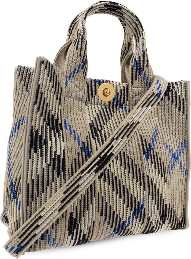 Burberry Handtas Mini Tote handtas met Archivio ruitpatroon en verstelbare riem - Foto 7