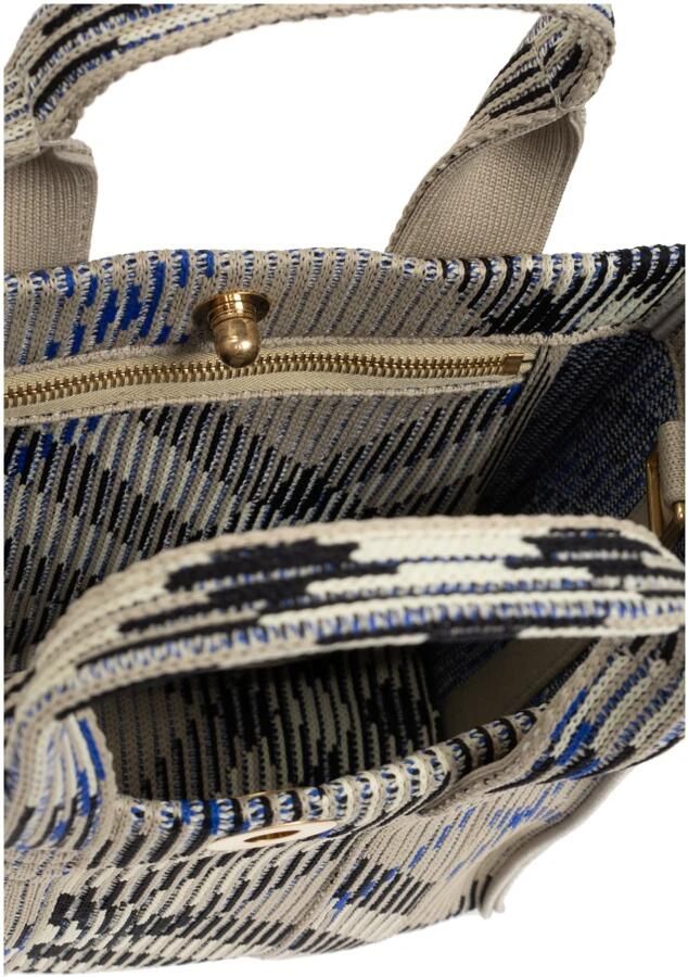 Burberry Handtas Mini Tote handtas met Archivio ruitpatroon en verstelbare riem - Foto 6