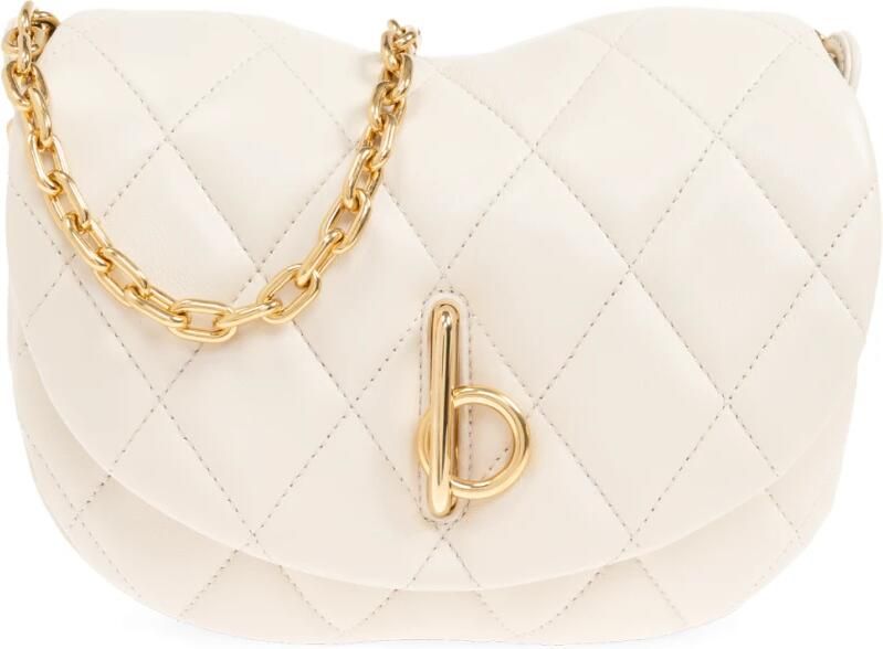 Burberry Hobo bags Small Rocking Wallet On Chain Leather Beige in beige