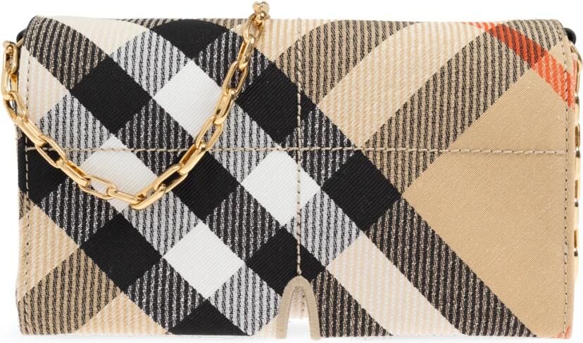 Burberry Hobo bags Snip Mini Wallet On Chain Synthetic Beige in beige