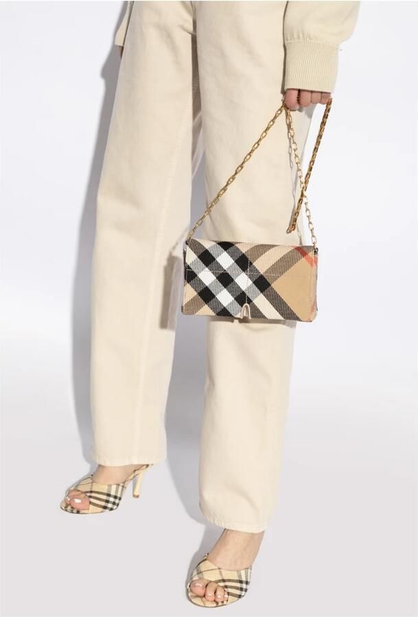 Burberry Hobo bags Snip Mini Wallet On Chain Synthetic Beige in beige - Foto 6