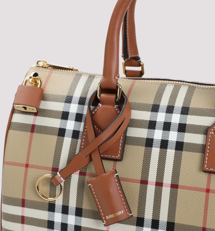 Burberry Hobo bags Medium Bowling Purse Synthetic Leather Brown in bruin - Foto 4