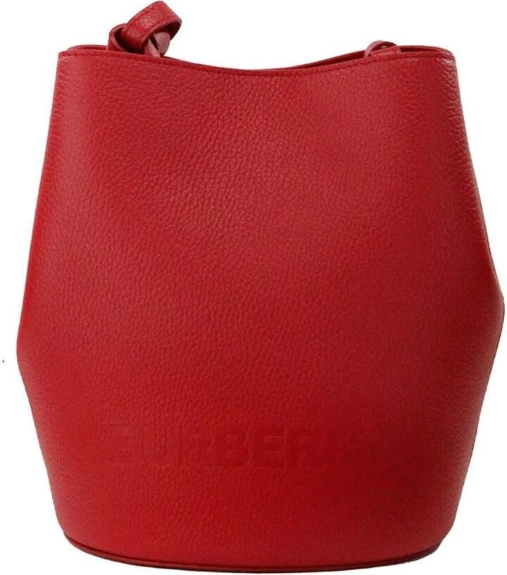 Burberry Stijlvolle Bucket Crossbody Tas met Magnetische Sluiting Red Dames