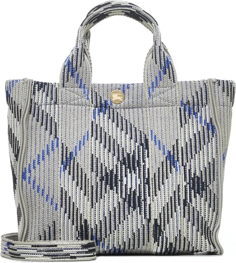 Burberry Handtas Mini Tote handtas met Archivio ruitpatroon en verstelbare riem