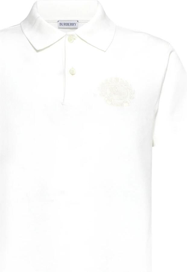 Burberry T-shirt Katoenen poloshirt met geribbelde kraag en iconisch logo - Foto 2