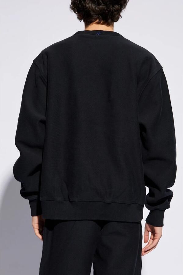 Burberry Zwarte Crew Neck Sweater Equestrian Knight Black Heren - Foto 4