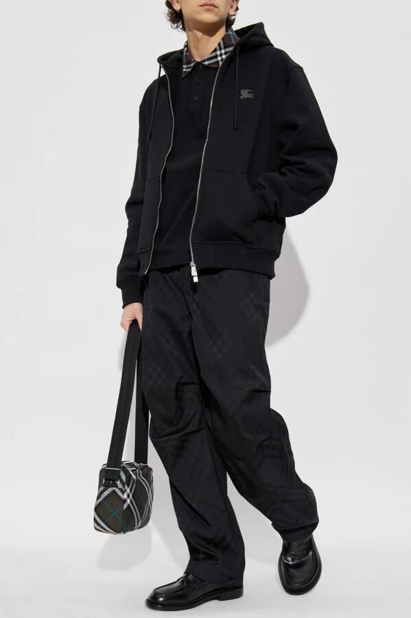 Burberry Equestrian Knight Hoodie met Verstelbare Capuchon Black Heren - Foto 2