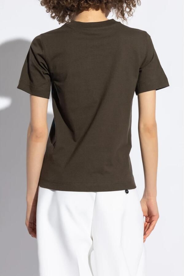 Burberry Overhemd Katoenen T-shirt met iconisch logo en geribbelde ronde hals - Foto 5