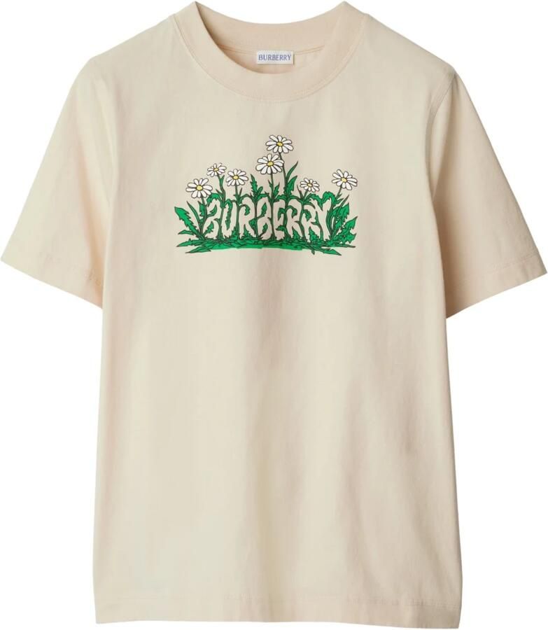 Burberry Overhemd Flower Graphic T-shirt met korte mouwen en ronde hals - Foto 8