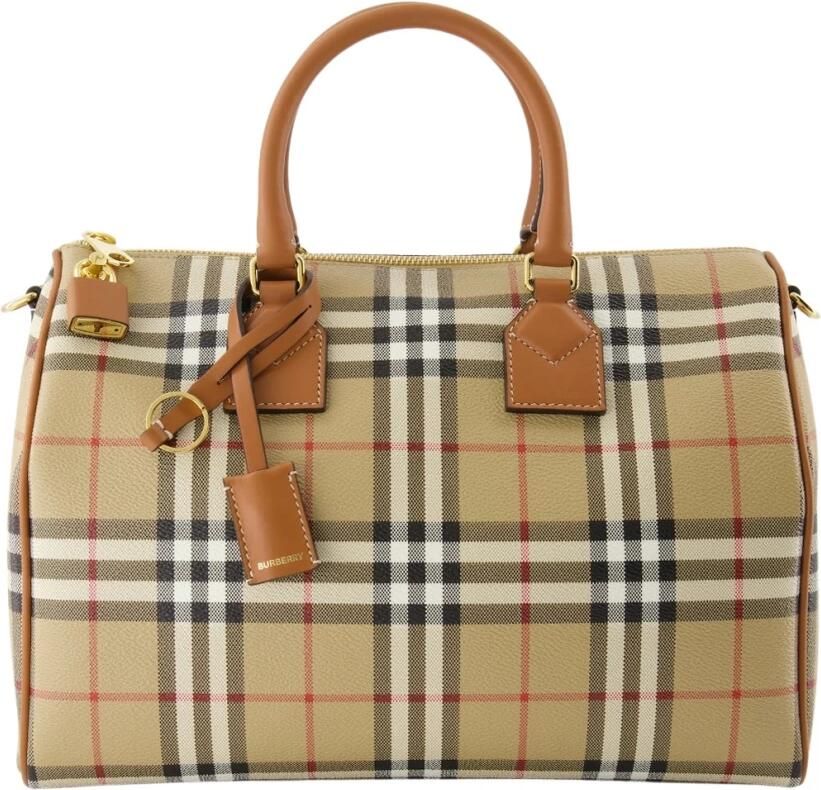 Burberry Hobo bags Medium Bowling Purse Synthetic Leather Brown in bruin - Foto 5