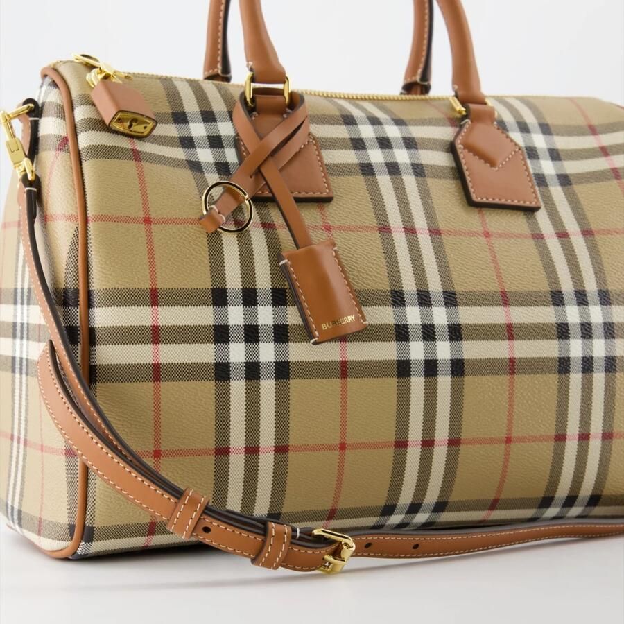 Burberry Hobo bags Medium Bowling Purse Synthetic Leather Brown in bruin - Foto 2