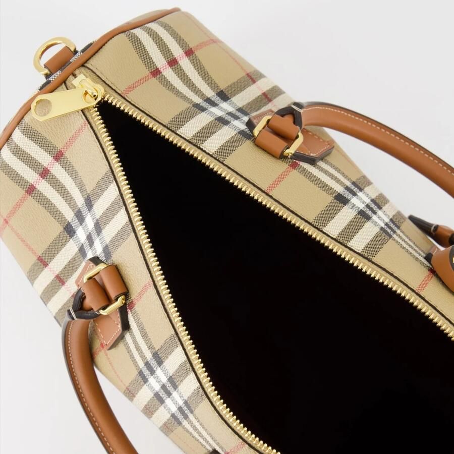 Burberry Hobo bags Medium Bowling Purse Synthetic Leather Brown in bruin - Foto 3