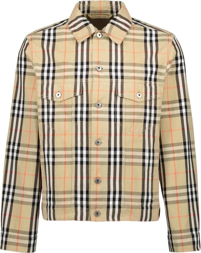 Burberry Trainingsjack Katoenen jas met klassieke kraag en Archivio ruitpatroon - Foto 2