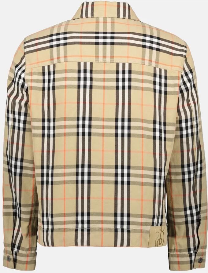 Burberry Trainingsjack Katoenen jas met klassieke kraag en Archivio ruitpatroon - Foto 3