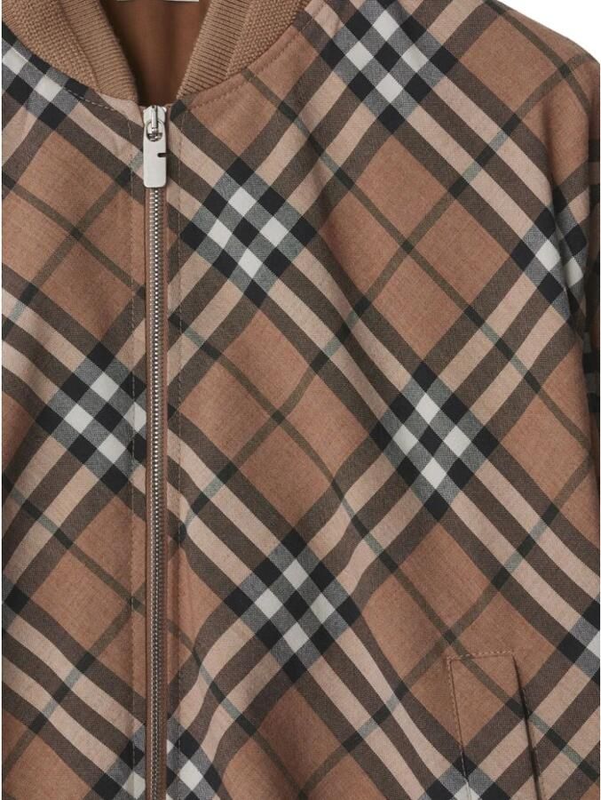 Burberry Trainingsjack Bomberjack met Archivio ruitpatroon en geribbelde details - Foto 2