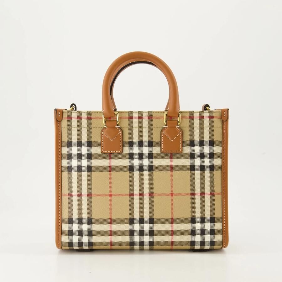 Burberry Totes & shoppers Mini Freya Shopper Bag Synthetic Leather Brown in bruin - Foto 2