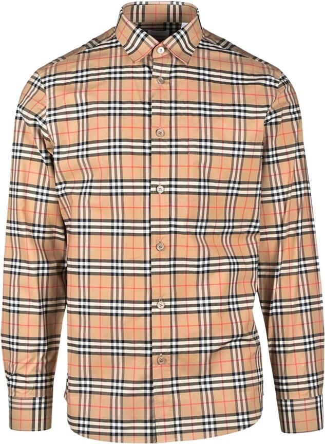 Burberry Simson geruite overhemd Beige Heren - Foto 2